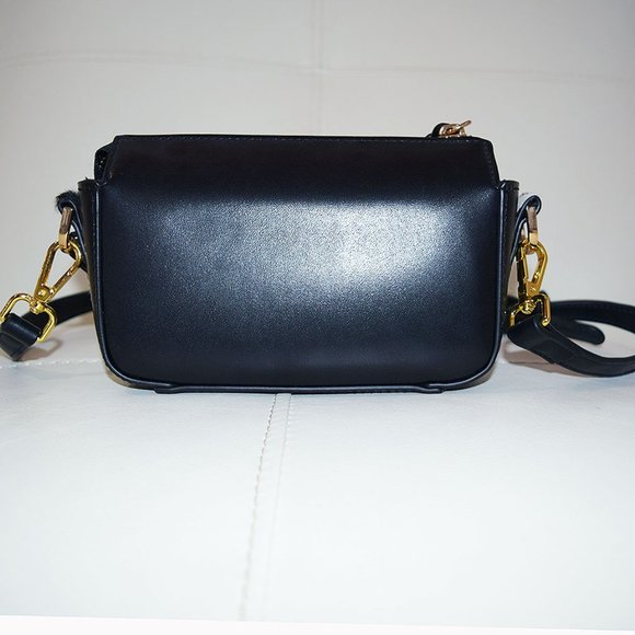 NEW TOPSHOP BRODY BOXY CROSSBODY BAG IN BLACK MULTI PRINT CALF HAIR - Picture 7 of 10